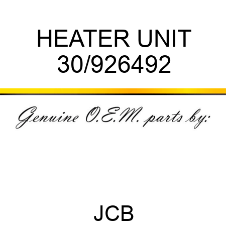 HEATER UNIT 30/926492