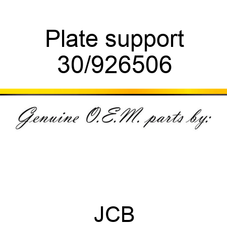 Plate support 30/926506