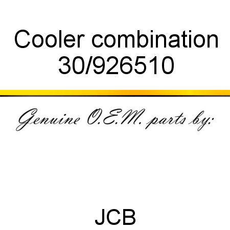 Cooler, combination 30/926510