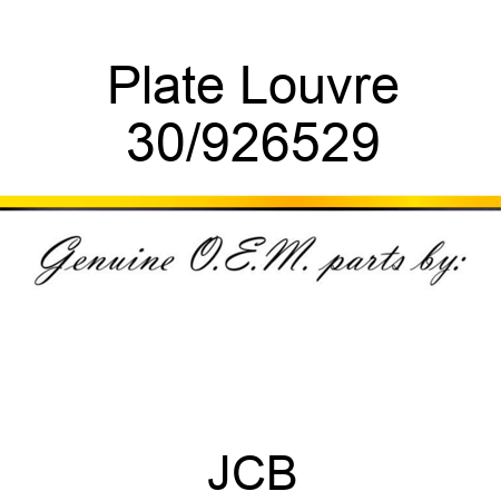 Plate Louvre 30/926529