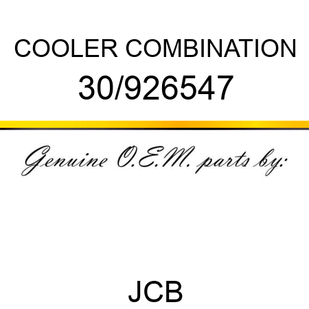 COOLER, COMBINATION 30/926547