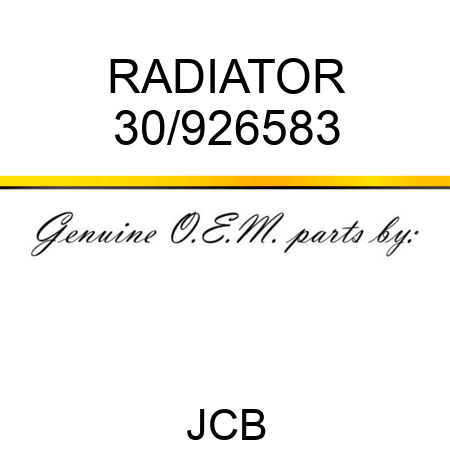 RADIATOR 30/926583