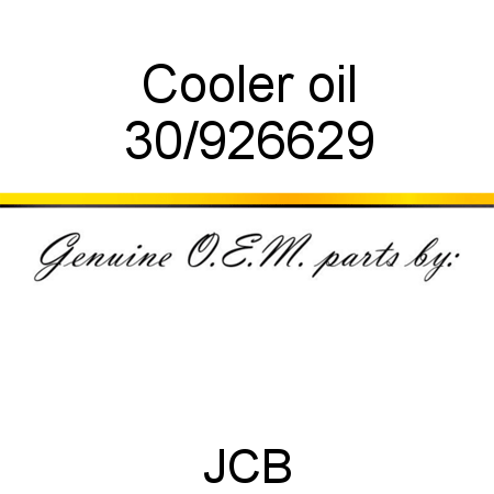 Cooler, oil 30/926629