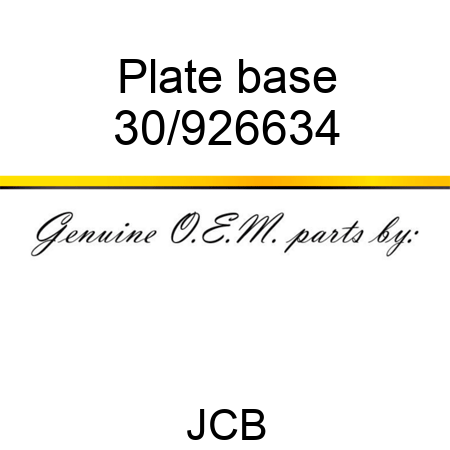 Plate base 30/926634