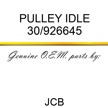PULLEY IDLE 30/926645