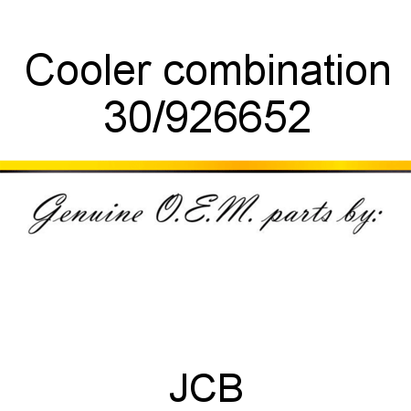 Cooler, combination 30/926652