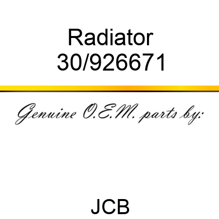 Radiator 30/926671
