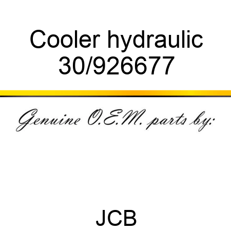 Cooler hydraulic 30/926677