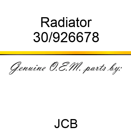 Radiator 30/926678