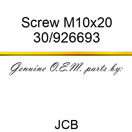Screw M10x20 30/926693