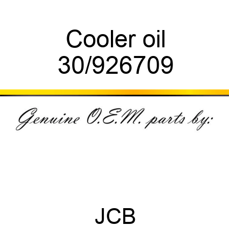 Cooler oil 30/926709