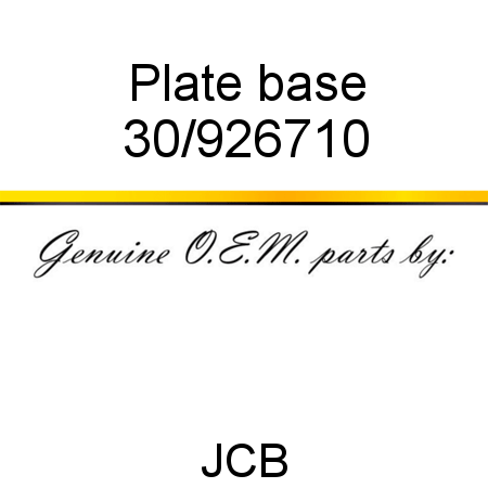 Plate, base 30/926710