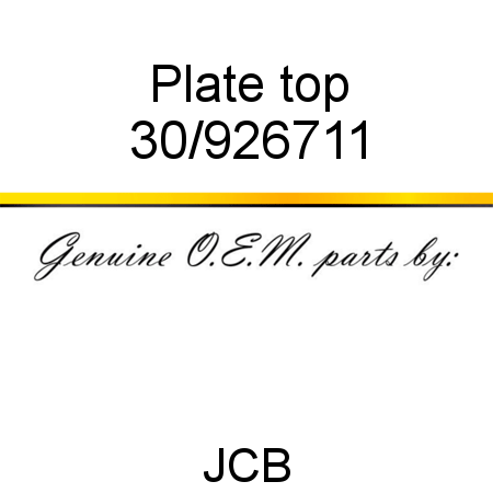 Plate, top 30/926711