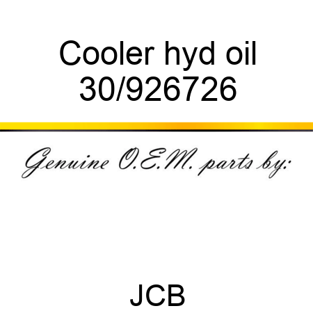 Cooler hyd oil 30/926726