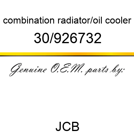 combination, radiator/oil cooler 30/926732