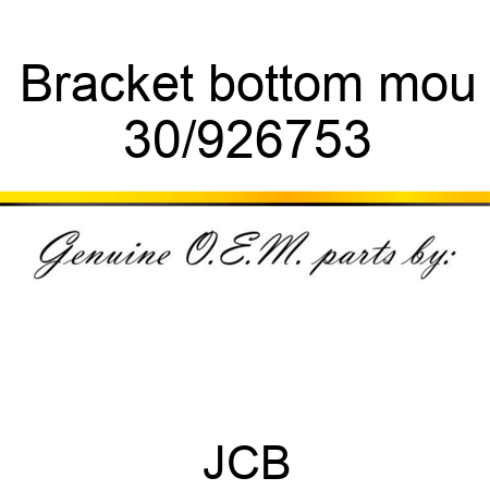 Bracket bottom mou 30/926753
