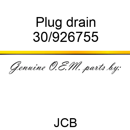 Plug drain 30/926755