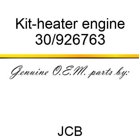 Kit-heater engine 30/926763