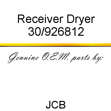 Receiver, Dryer 30/926812
