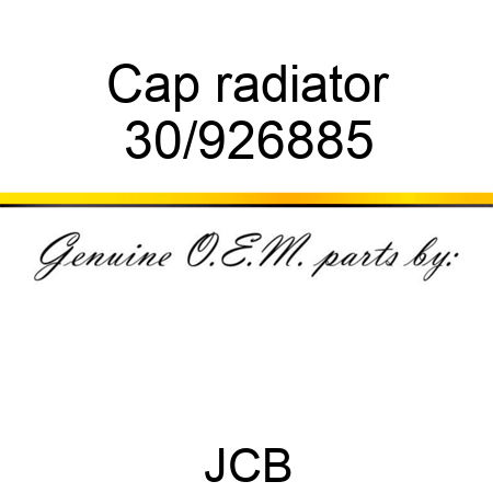 Cap radiator 30/926885