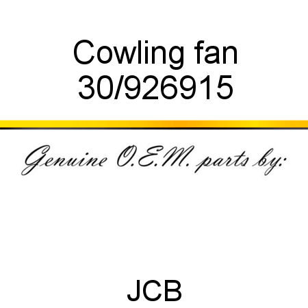 Cowling, fan 30/926915