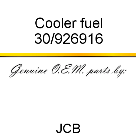 Cooler, fuel 30/926916