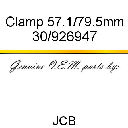Clamp, 57.1/79.5mm 30/926947