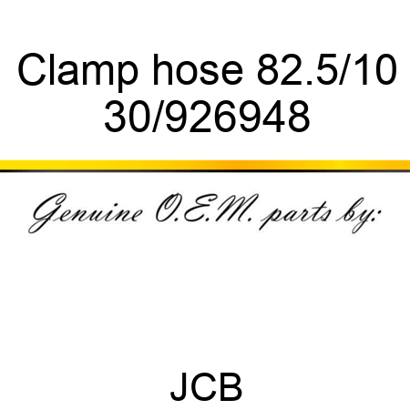 Clamp hose 82.5/10 30/926948