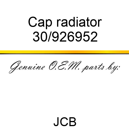 Cap radiator 30/926952