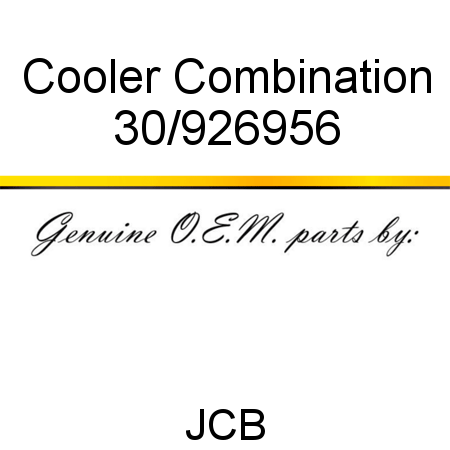 Cooler, Combination 30/926956