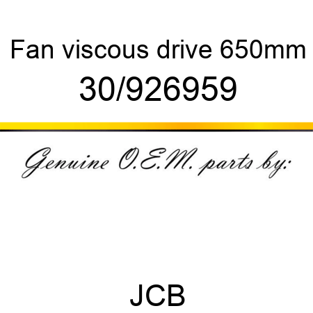 Fan, viscous drive, 650mm 30/926959