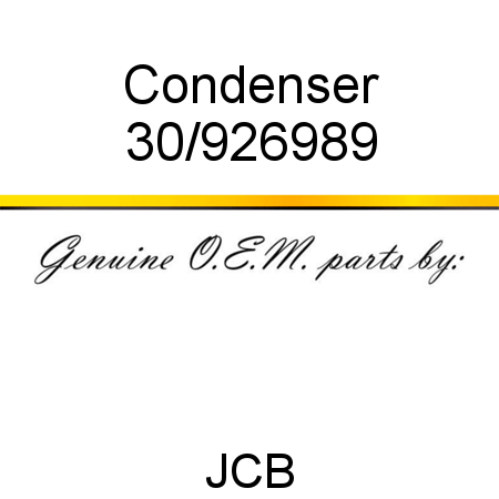 Condenser 30/926989
