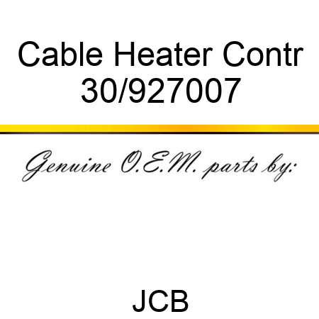 Cable Heater Contr 30/927007
