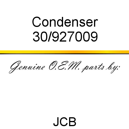 Condenser 30/927009