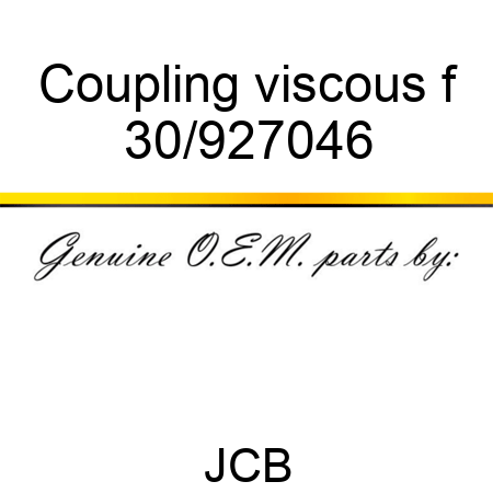 Coupling viscous f 30/927046