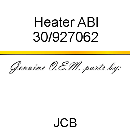 Heater, ABI 30/927062