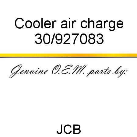 Cooler, air charge 30/927083