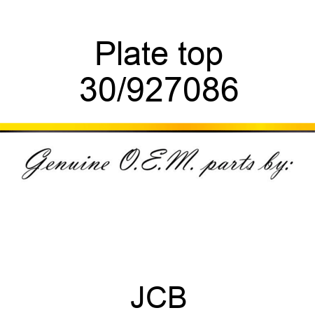 Plate top 30/927086