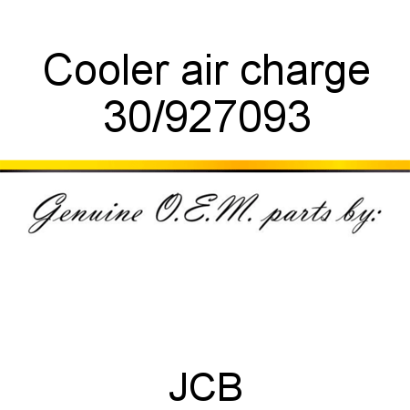 Cooler, air charge 30/927093