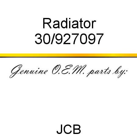 Radiator 30/927097