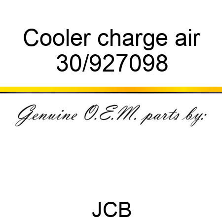 Cooler charge air 30/927098