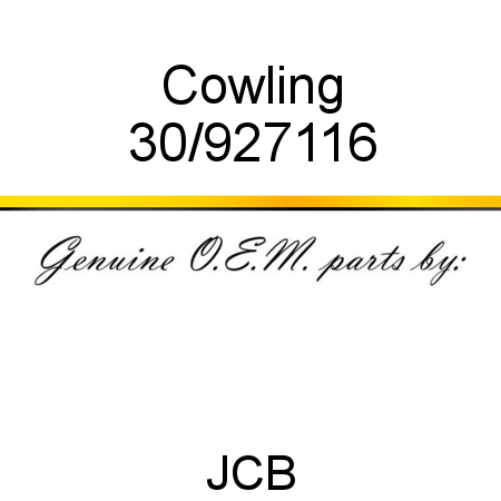 Cowling 30/927116