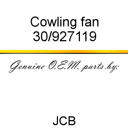 Cowling, fan 30/927119