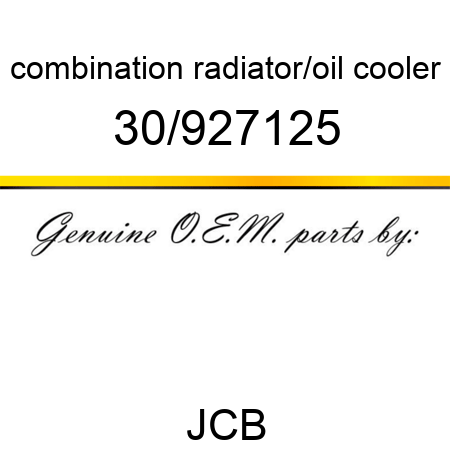 combination, radiator/oil cooler 30/927125