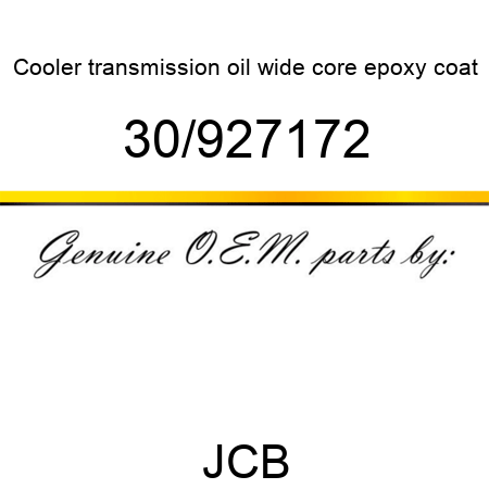 Cooler, transmission oil, wide core epoxy coat 30/927172