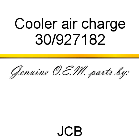 Cooler, air charge 30/927182