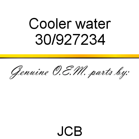 Cooler, water 30/927234