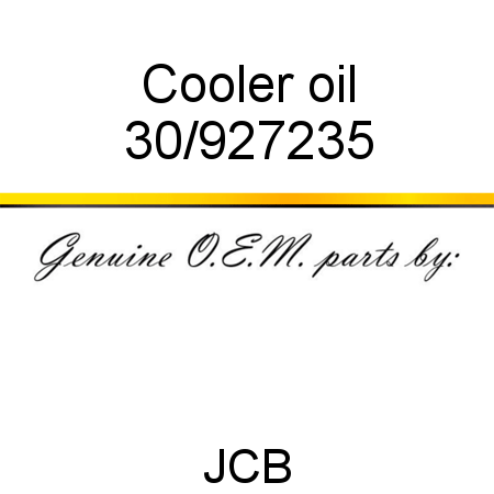 Cooler, oil 30/927235