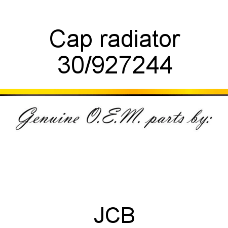 Cap, radiator 30/927244