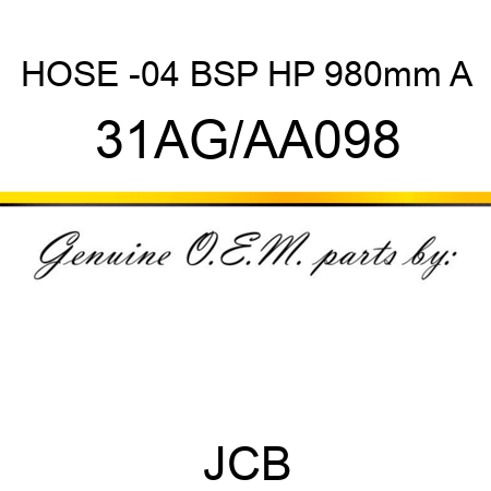 HOSE -04 BSP HP 980mm A 31AG/AA098